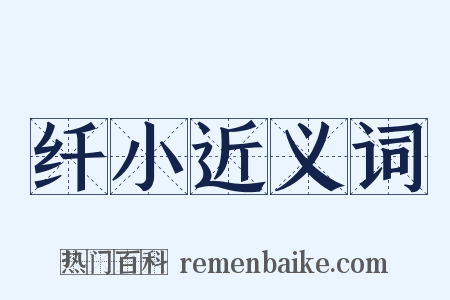 纤小近义词是什么意思的图片